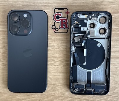 iPhone 15 Pro Black Titanium Back Frame Housing OEM Replacement Grade AB