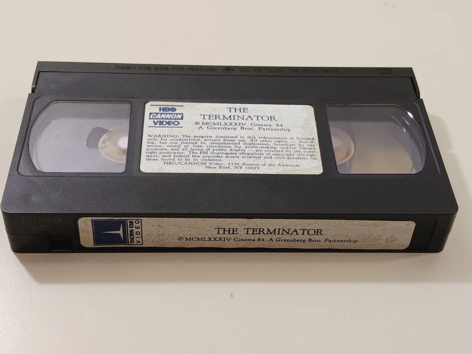 The Terminator VHS 1984 Vintage PTVF 2535 HBO Cannon Video Arnold Schwarzenegger - Image 4 of 4