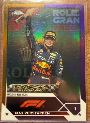 Max Verstappen Oracle Red Bull Racing 2023 Topps Chrome GP Winner #1 Refractor