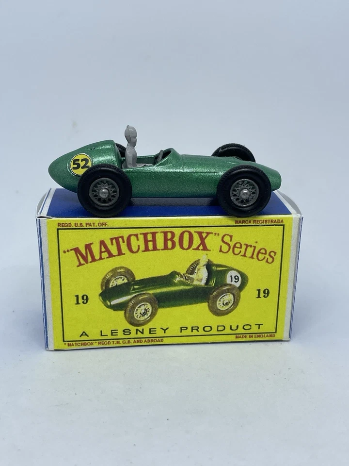 Vintage Lesney Matchbox 19 Custom Aston Martin 52 Decal Nice Repro Box. - Image 2 of 4