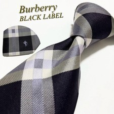 Excellent Condition Burberry Black Label Tie Check Pattern Crest Logo