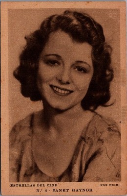 Janet Gaynor Fox Film Estrellas del Cine No. 4 Vintage Postcard Barcelona