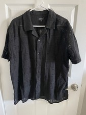 Men  s Express Short sleeve Button Down Shirt - New With Tags - XL