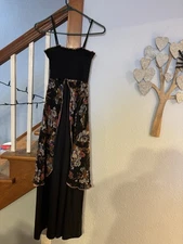 Young Edwardian arpeja vintage 70s maxi dress floral boho 7 festival smocked