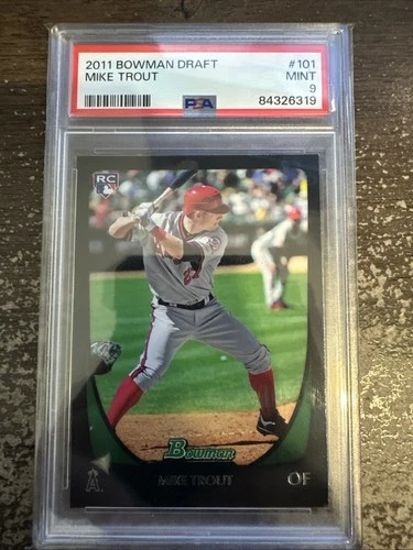 2011 Bowman Draft Picks & Prospects - Chrome Mike Trout #101 (RC) PSA 9