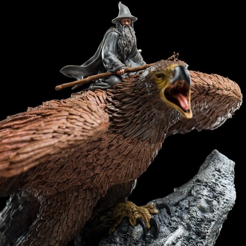 Weta Hobbit The Lord of the rings Gandalf On Gwaihir Statue Mini Scenario - Picture 6 of 11