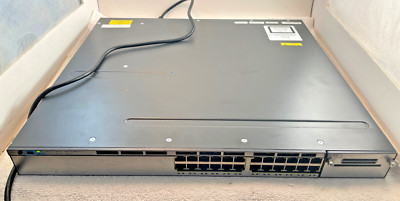 Cisco WS-C3750X-24T-S 24 Port Gigabit Managed Switch  PSU C3KX-NM-1G Module Cord