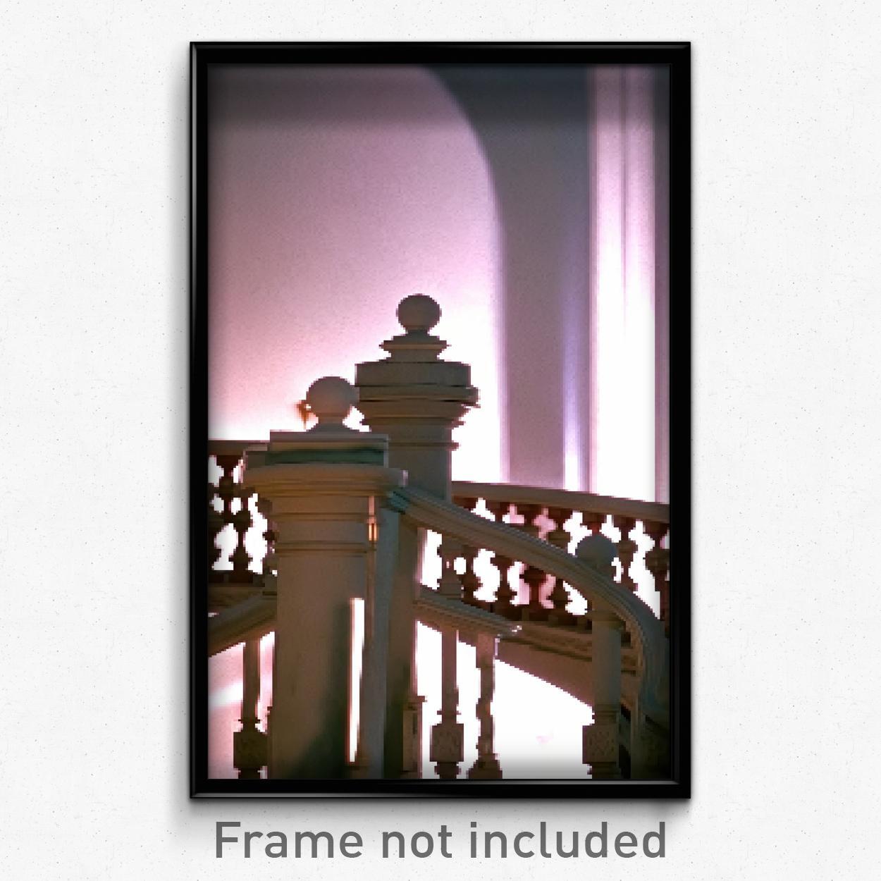 Pixel Art Poster - Swirly Balustrade (8 Bit Psychedelic Trippy Video Game Print)