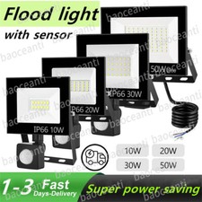 LED Floodlight PIR Motion Sensor 10W 20W 30W 50W 100W Outdoor Security Light UK