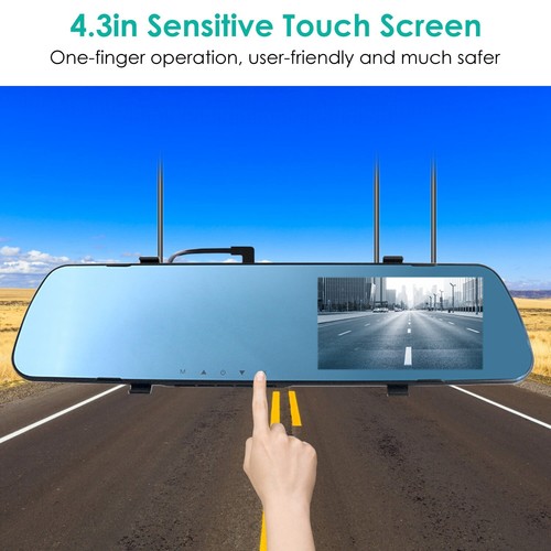 4.3" Touch Screen 1080P Car DVR Dual Dash Cam Camera Front Rear Video Recorder - Picture 6 of 16