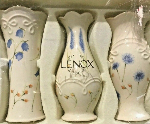Classic Lenox Set of 3 Porcelain Floral Bud Vases for sale online eBay