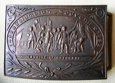 1970's Vtg Bronze 1892 COLUMBIAN EXHIBITION Souvenir Men's Western Belt BUCKLE