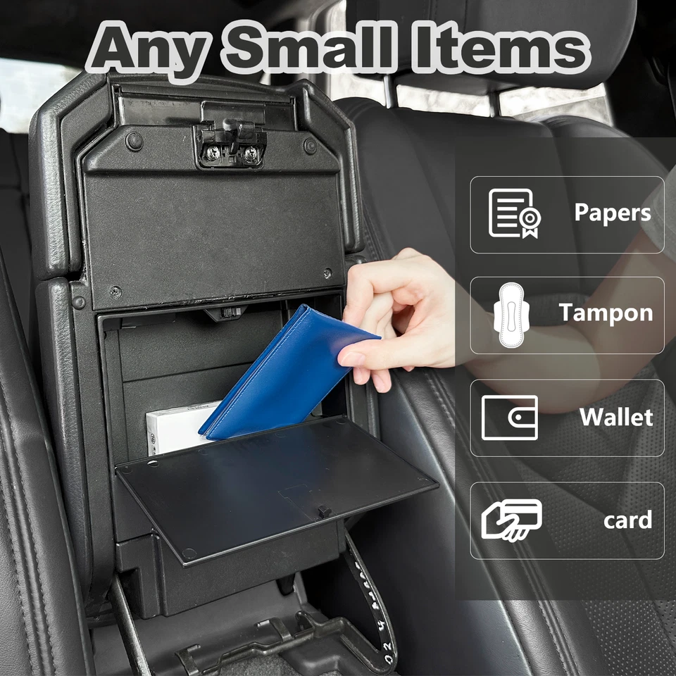 Almacenamiento oculto para consola Toyota 4Runner 2003-2009 4ta generación 4 accesorios corredor Foto 3 de 4