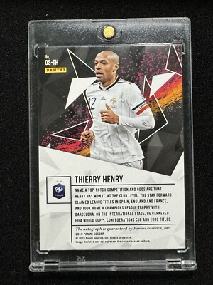 2019 Panini Immaculate Soccer Thierry Henry Octane Signatures Auto