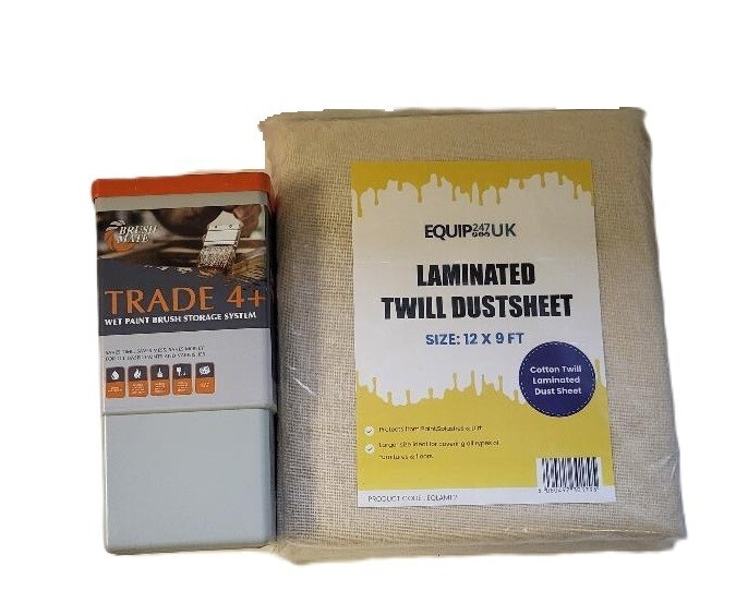 Brush Mate Trade 4 Paint Brush Storage & Vapour pad +12 x 9 Laminated