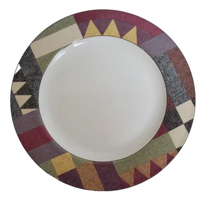 Studio Nova Palm Desert Y2216 Round Serving Platter 12 in Southwest/Geometric