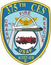 Scott AFB  Old Logo Fire Department Shirt