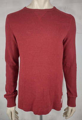 Roots Canada dark red 100% Cotton heavyweight long sleeve shirt mens Medium