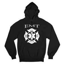EMT Fire and Rescue Sweatshirt Emergency First Responder EMS Medic Hoodie
