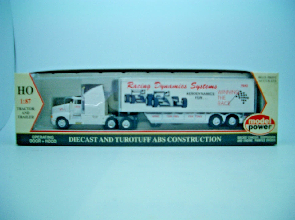 KENWORTH SEMI  RACING DYNAMICS TRAILER"WHITE" 1:87 #21002 - Image 3 of 3