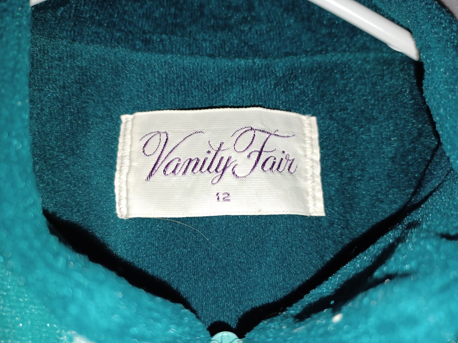 Vintage Vanity Fair Gown Zip Fleece House Dress Long Robe sz 12 women USA Green eBay