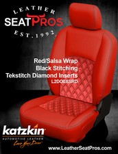 Katzkin Leather Seat Kit For 13-18 Dodge Ram Crew Quad Cab Red Diamond Tekstitch Katzkin Leather Seat Kit For 13-18 Dodge Ram Crew Quad Cab Red Diamond Tekstitch
