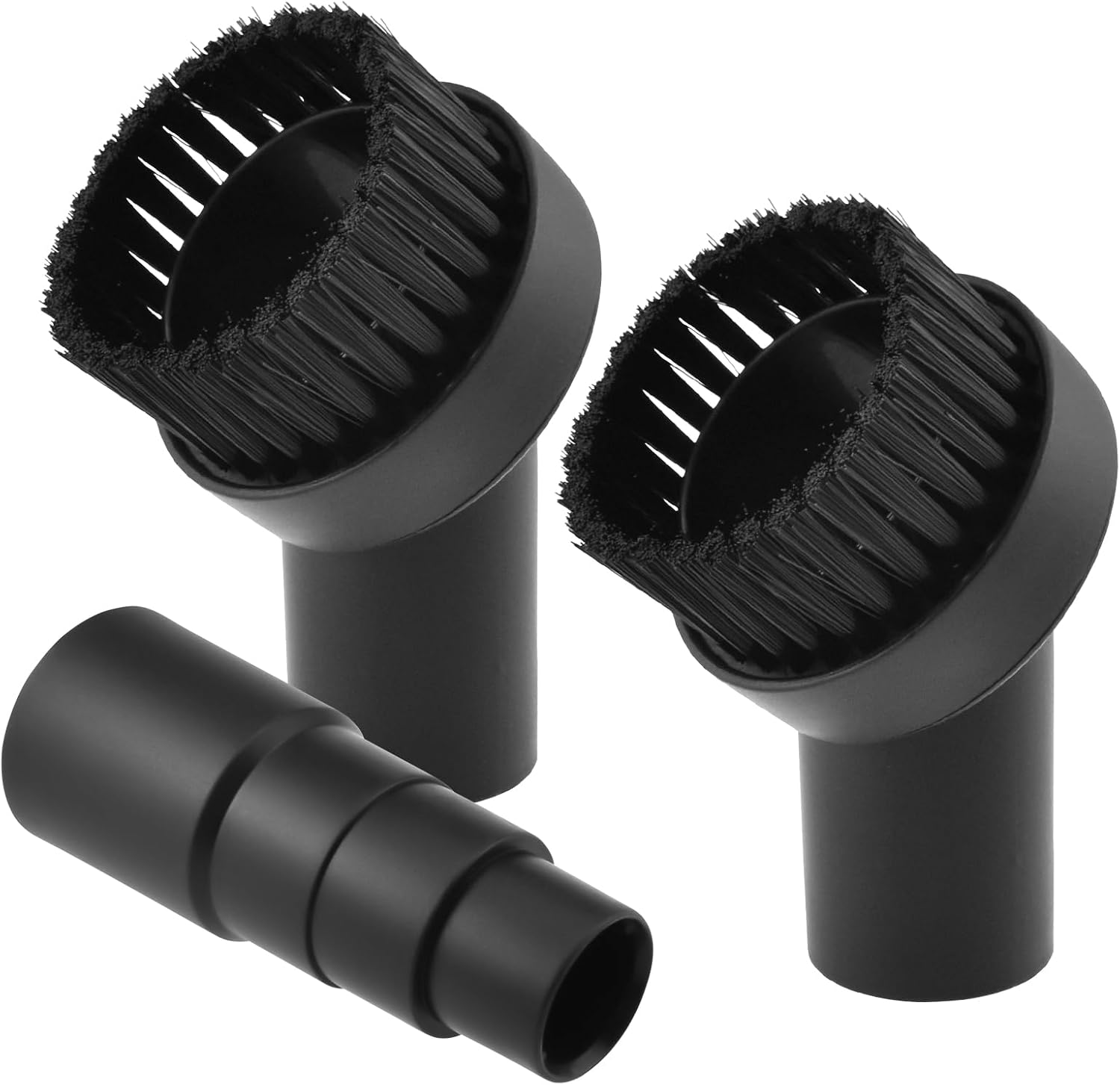 2 Pcs Black round Vacuum Brush, 1-1/4