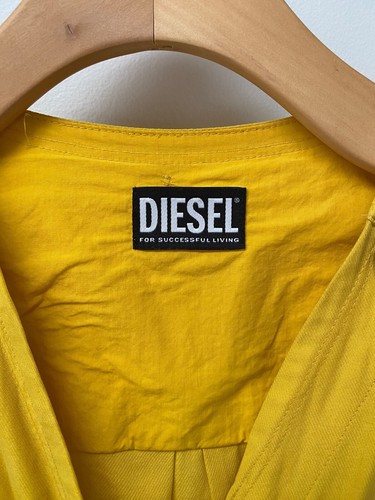 Diesel Mustard Sleeveless D-Giuditta Tie-Front Casual Rocker Dress Size XS Italy - Picture 2 of 13