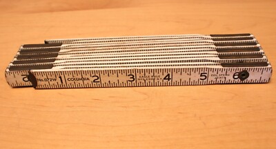 Rare Vintage Eagle Rule Mfg. Corp. NY. ''Columbia'' 6FT Zig-Zag Wood Rule, Nice