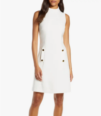 Harper Rose Funnel Neck Sleeveless A-Line Dress Sz 4 *1303 | eBay