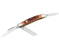 Boker Tradtional Series 2.0 Medium Stockman Jigged Brown Bone Knife - 110852