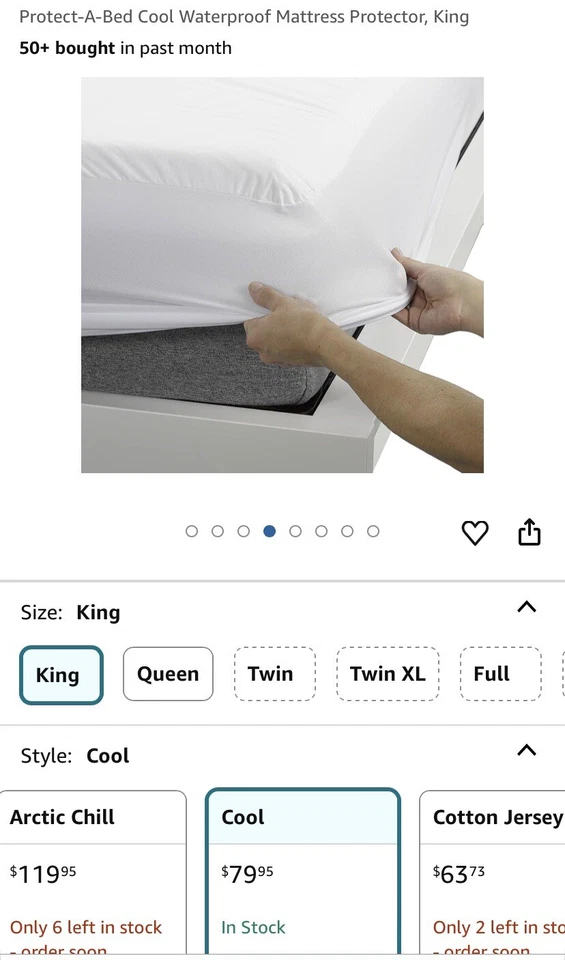 Nuevo protector de colchón Protect A Bed Size Topper  Foto 3 de 3