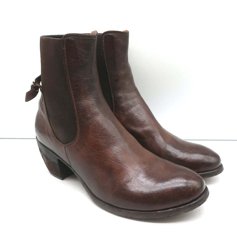 Officine Creative Chelsea Boots Brown Leather Size 38 Mid-Heel 