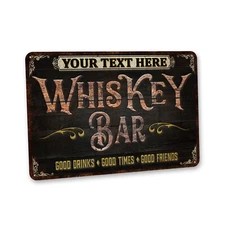Personalized Whiskey Bar Sign Bar Decor Gift For Him Gift For Dad 108122002150