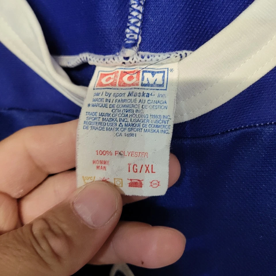 Camiseta deportiva vintage de los 90 CCM 75th Toronto Maple Leafs Doug Gilmour 93 para hombre XL Foto 4 de 4