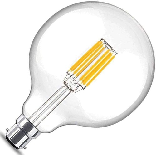 10W G125 B22 LED Filament Globe Bulb – Natural White 4000K