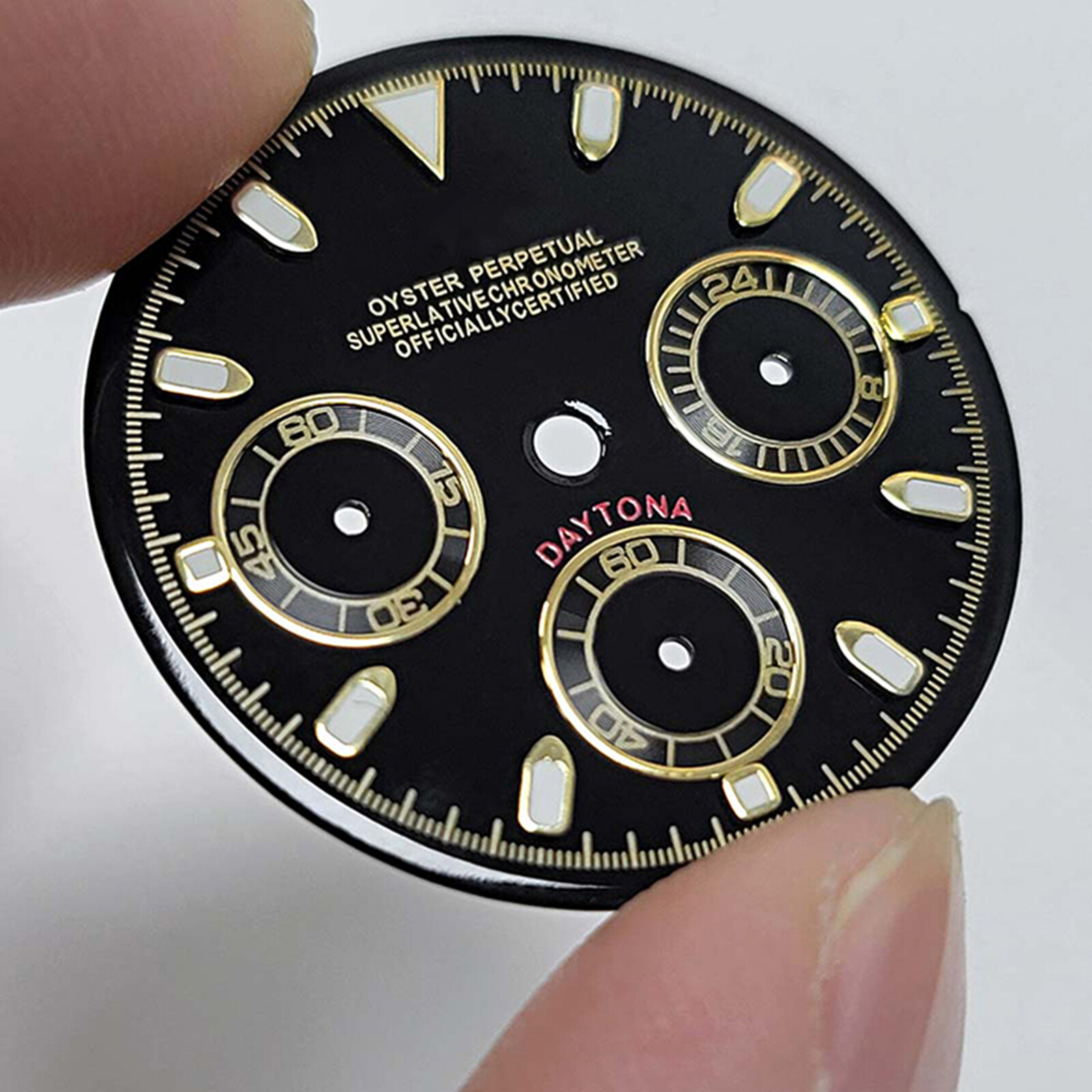 Cadran De Montre Vert Lumineux 29.5mm Pour Mouvement VK63 - NEUF Avec étiquettes