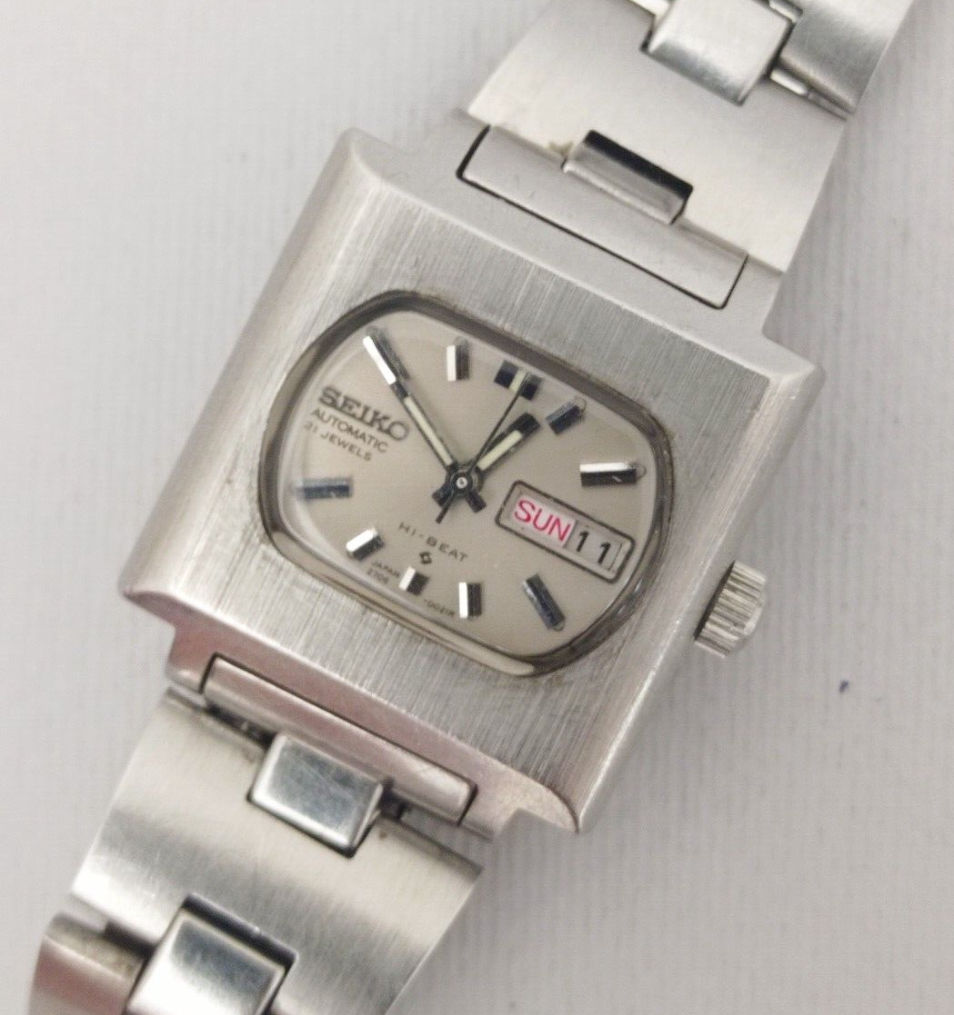 VTG SEIKO 2706-7000 Ladies WATCH 21 JEWELS AUTOMATIC Silver DIAL‎ 26mm - REPAIR Vintage Seiko Hi-Beat Automatic Ladies Watch 2706-7000 Blue  main image 3