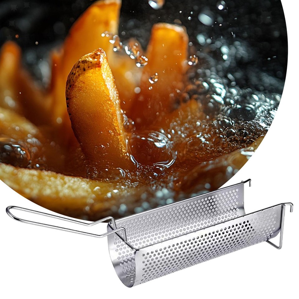 Stainless Steel Deep Fry Basket Wire Chip Fried Basket for Home Cafe