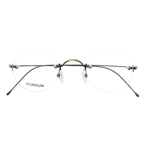 Titanium Rimless Eyeglasses Frames Mens Women Glasses Oval Round Lightweight - 第 6/9 張圖片