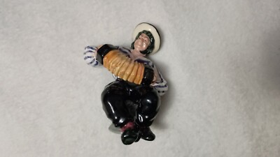 Vintage Figurine  Jolly Sailor  Porcelain Figure 6.5'' Playing Music