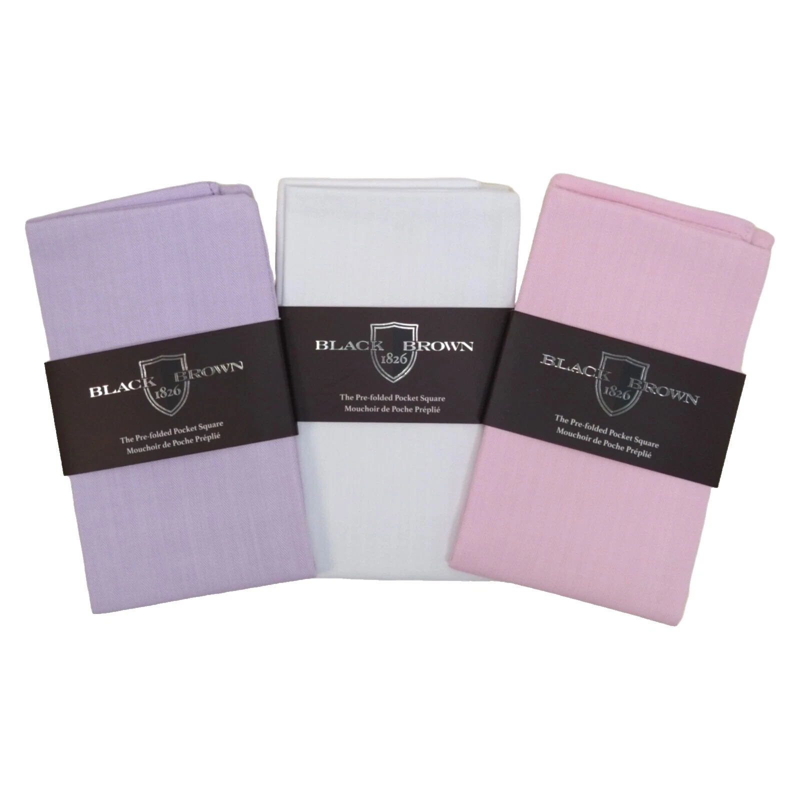 Bolsillo con estampado Black Brown 1826 Pañuelos cuadrados para hombres