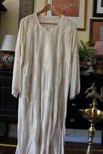 Lucknow Chanderi Silk Chikankari Kurta, Heavy Hand Embroidery with Mukaish Work