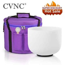 CVNC 432Hz 8'' Perfect Pitch High C Root Chakra Crystal Singing Bowl W/ Bag