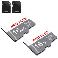 2 Pack SD Card 16GB with SD Adapter High Speed Memory Card UHS-I C10 A1 Memor...