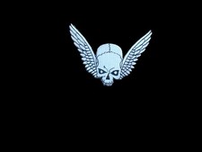 SKULL WITH WINGS PATCH 4" X 3" INCHES JACKET HAT