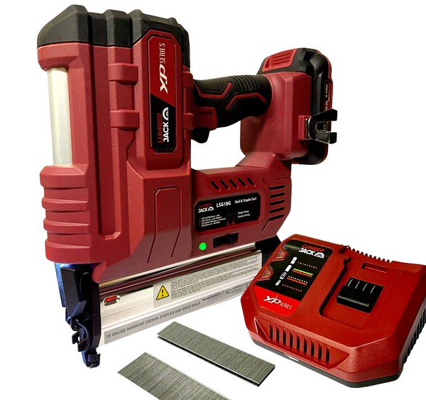 Lumberjack 20V Cordless 18 G Gauge Nail and Staple Gun Kit (LSG18GSET