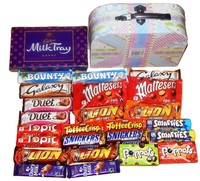 Chocolate Hamper / Gift Box / Selection Box Containing 24 Full Size Bars Of And Chocolate Hamper / Gift Box / Selection Box Containing 24 Full Size Bars Of And