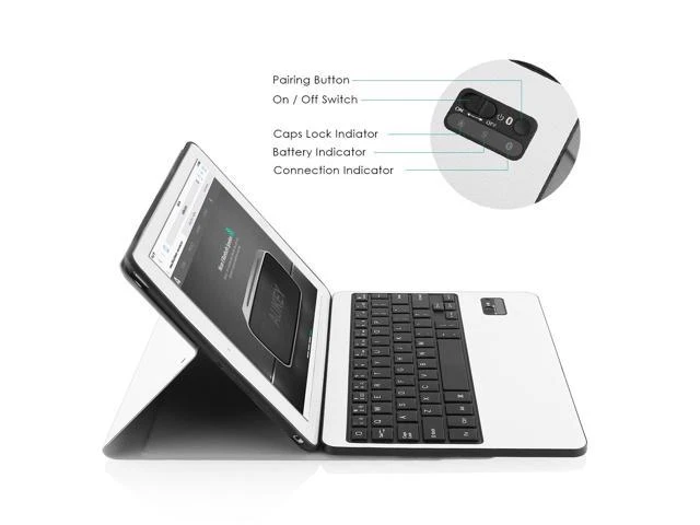 Aukey KM-B4 Bluetooth Ultra Slim Folio Leather Keyboard Stand Case for iPad Air - Image 3 of 4