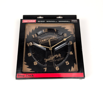 Vintage Sears Craftsman Steel Circular Saw Blade Shop Clock, Item